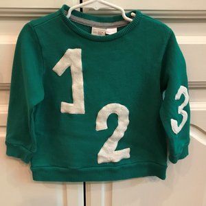 Zara Baby 1 2 3 Green Sweatshirt